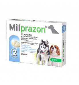 Milprazon Kleine Hond / Puppy - 2.5 mg / 25 mg 2 tab