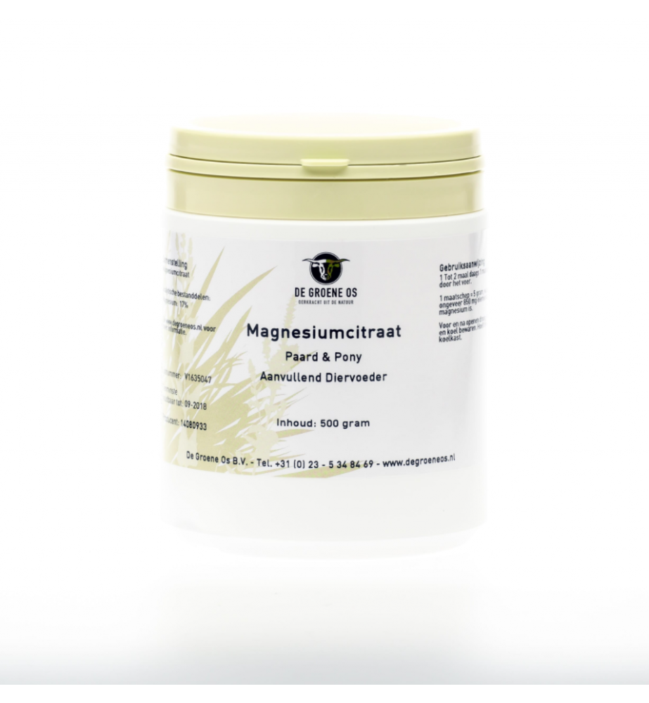 De Groene Os Magnesiumcitraat - 500 gram