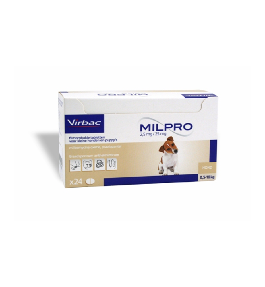 Milpro Kleine Hond - 24 tabletten