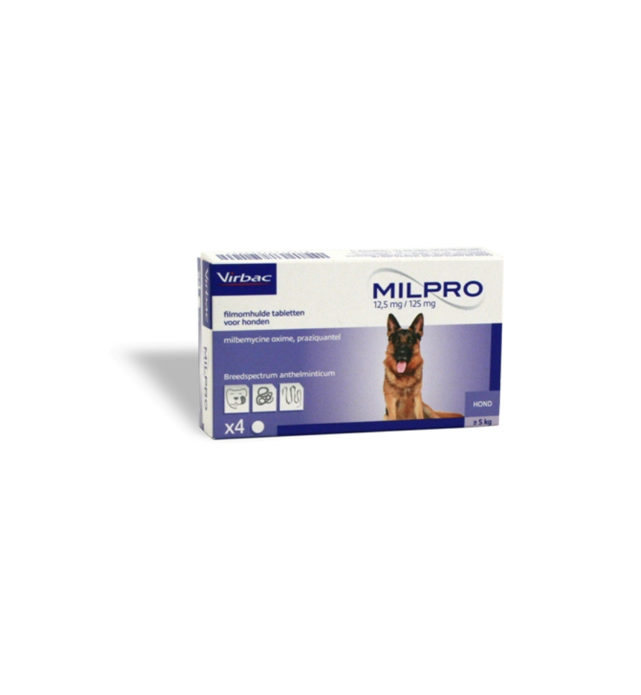 Milpro Grote Hond (+5 kg) - 4 tab