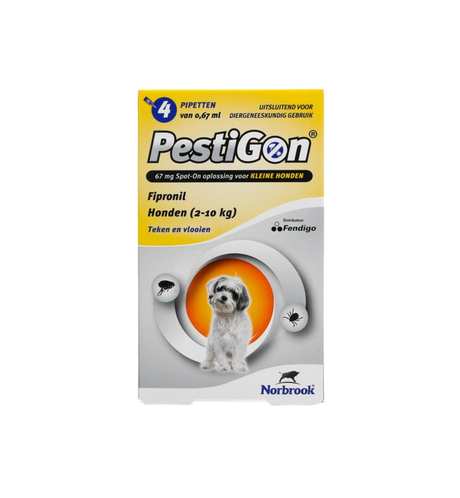 Pestigon 67 mg (2 t/m 10 kg) - 4 pipetten