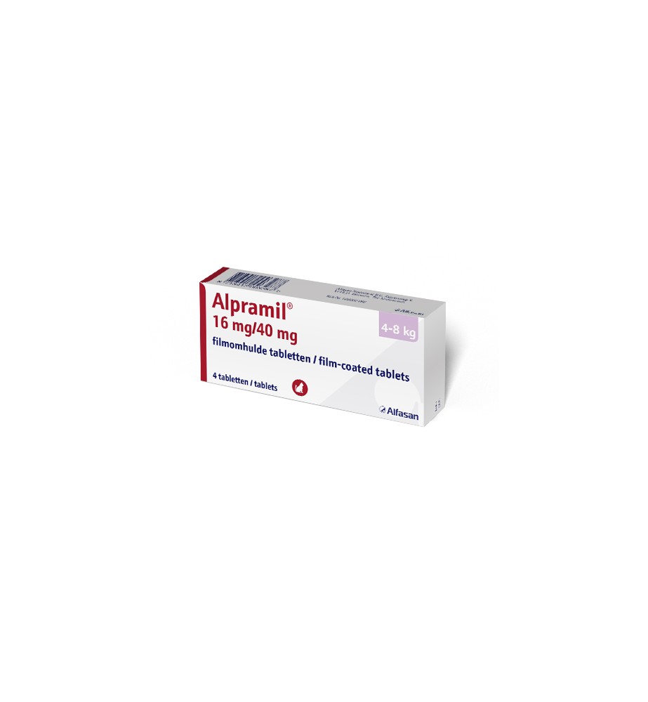 Alpramil Kat 16 mg / 40 mg (4 t/m 8 kg) - 4 tabletten