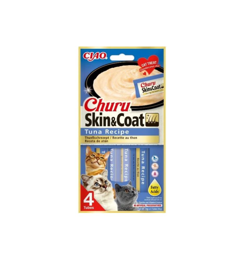 Churu Skin & Coat Tuna - 12 x 4 tubes