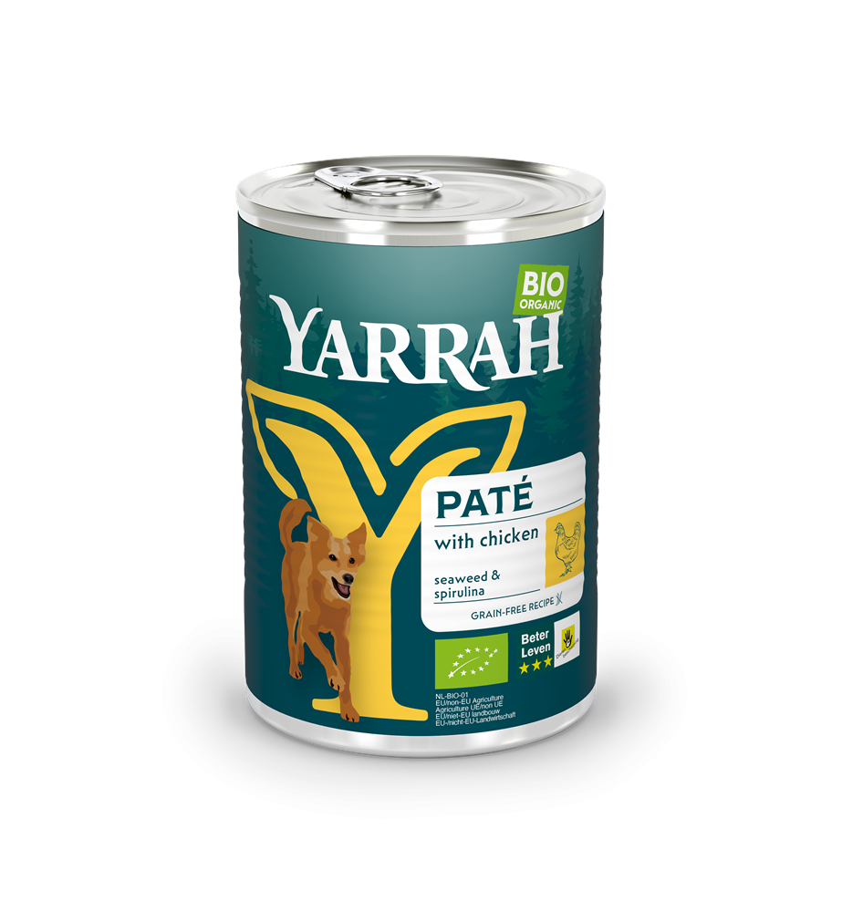 Yarrah Biologisch Hondenvoer Paté met Kip - 12 x 400 gram