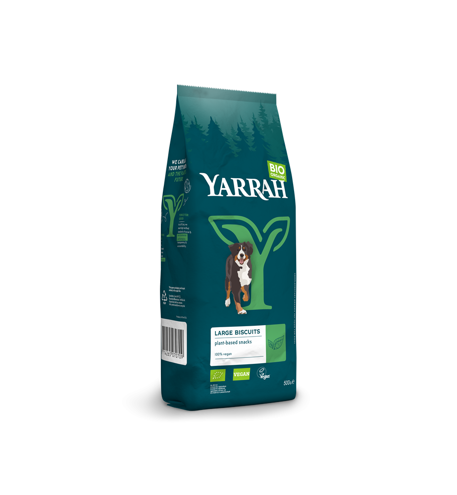 Yarrah Biologische Vega Hondenkoekjes voor Grotere Honden - 500 gram