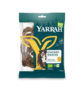 Yarrah Biologische Kippennekken voor Honden - 10 x 150 gram