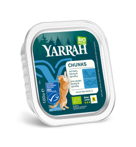 Yarrah Biologisch Kattenvoer Chunks met Vis - 16 x 100 gram