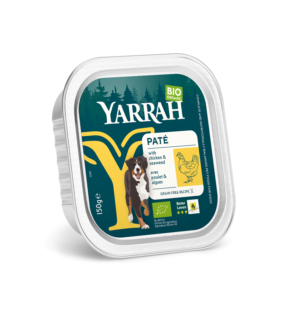 Yarrah Biologisch Hondenvoer Paté met Kip - 12 x 150 gram