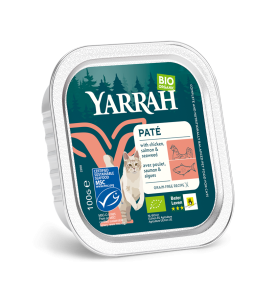 Yarrah Biologisch Kattenvoer Paté met Zalm - 16 x 100 gram