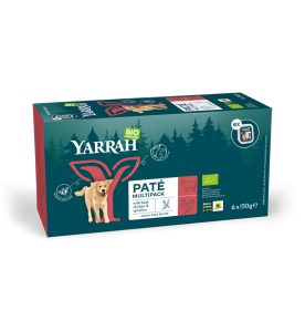 Yarrah Biologisch Hondenvoer Multipack Paté (Rund) - 6 x 150 gram