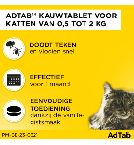 AdTab Kat (0.5 t/m 2.0 kg) - 3 tabletten