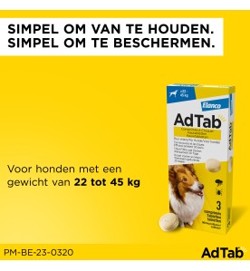 AdTab Hond (22 t/m 45 kg) - 3 tabletten