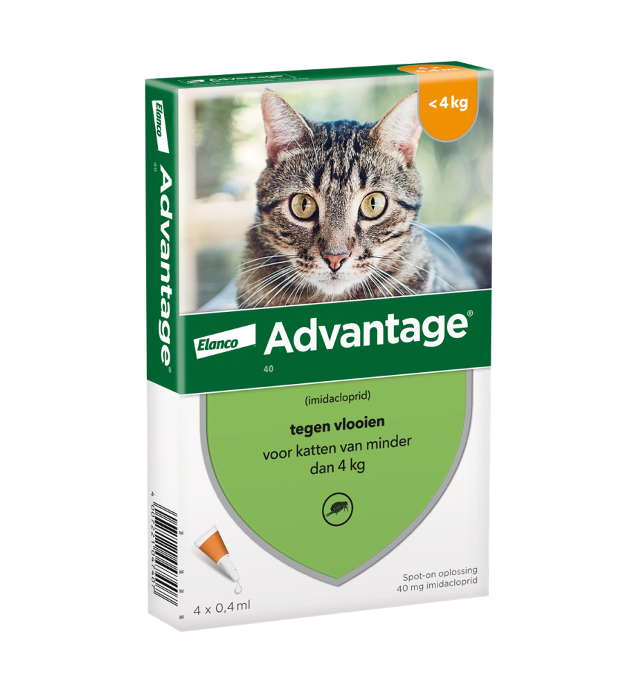 Advantage 40 Kat Kleiner dan 4 kg - 4 pipetten